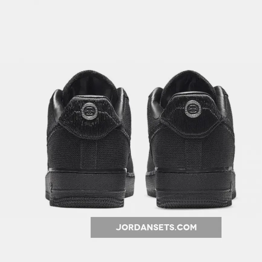 Stussy x Nike Air Force 1 Black CZ9084-001 - nike x stussy af1