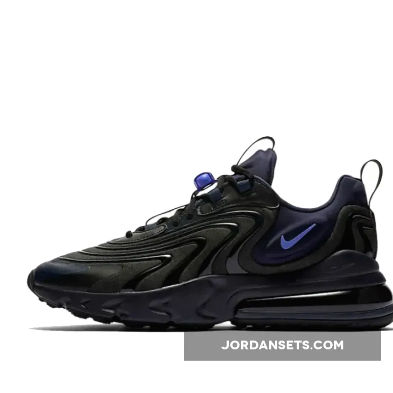 Nike Air Max 270 React ENG Black/Sapphire-Obsidian #air max 270 react eng sapphire