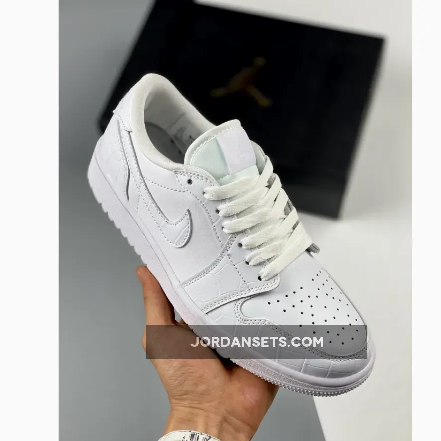 Air Jordan 1 Low Golf 'White Croc' DD9315-110 - jordan 1 low golf croc