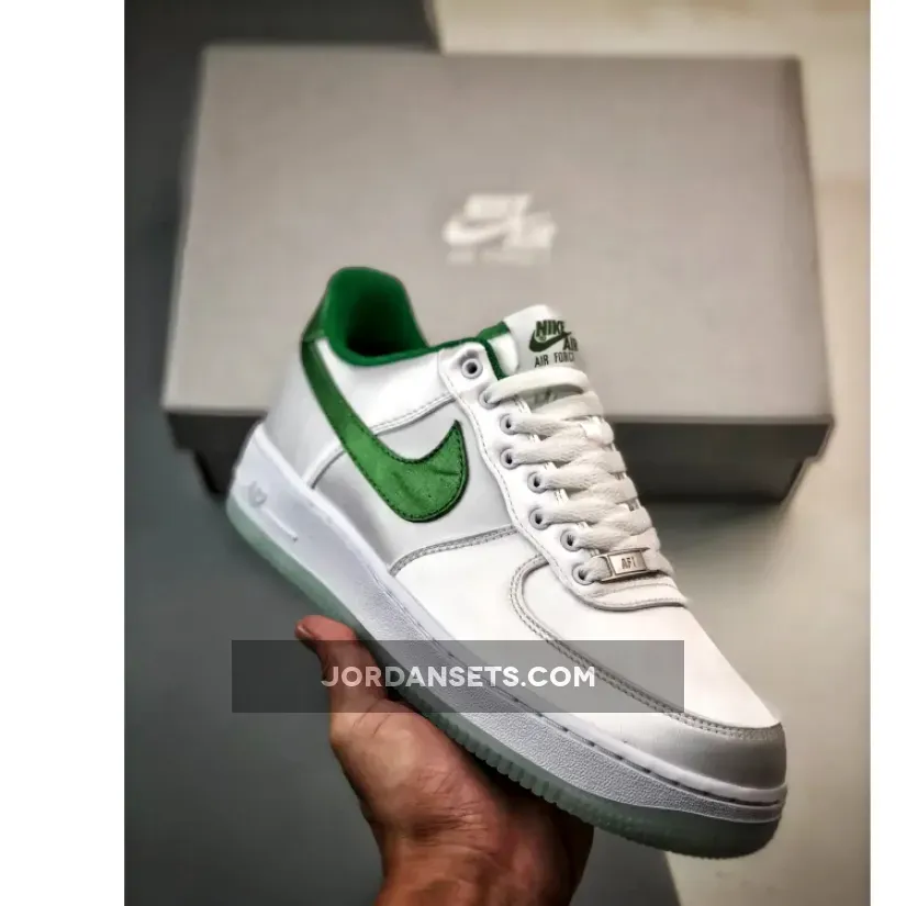 Nike Air Force 1 Low 'Satin' White Green White Af1 DX6541-101