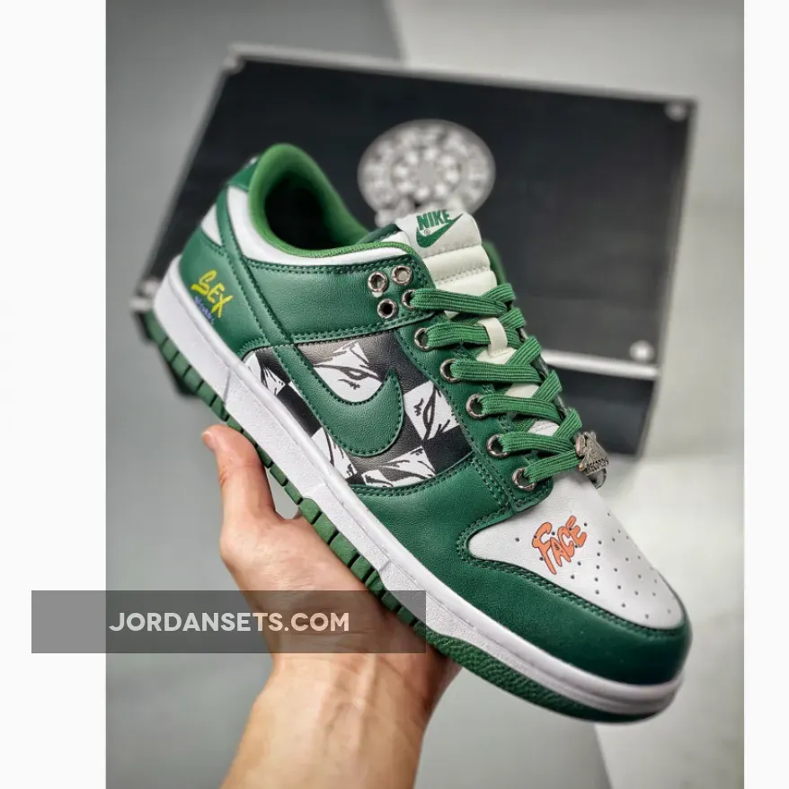 Nike Dunk Low Michigan State White/Team Green #green dunks michigan state