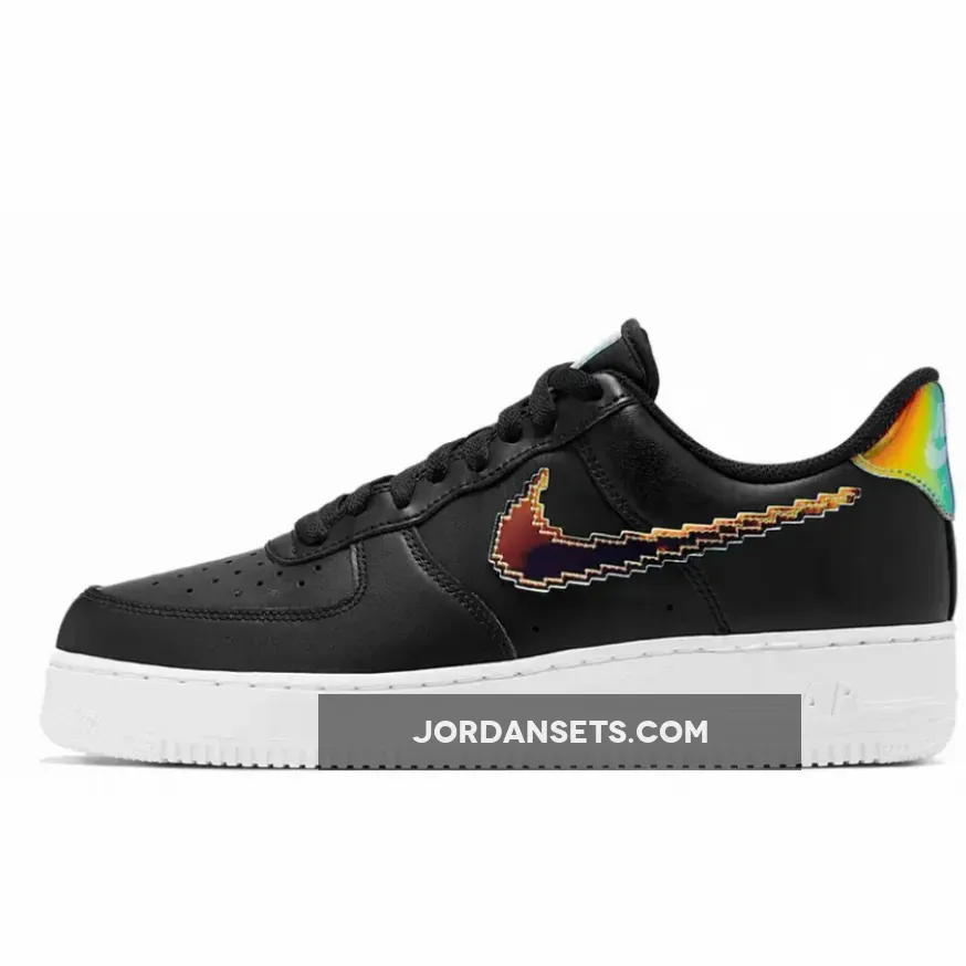 Nike Air Force 1 Iridescent Pixel CV1699-002 #nike air force pixel black