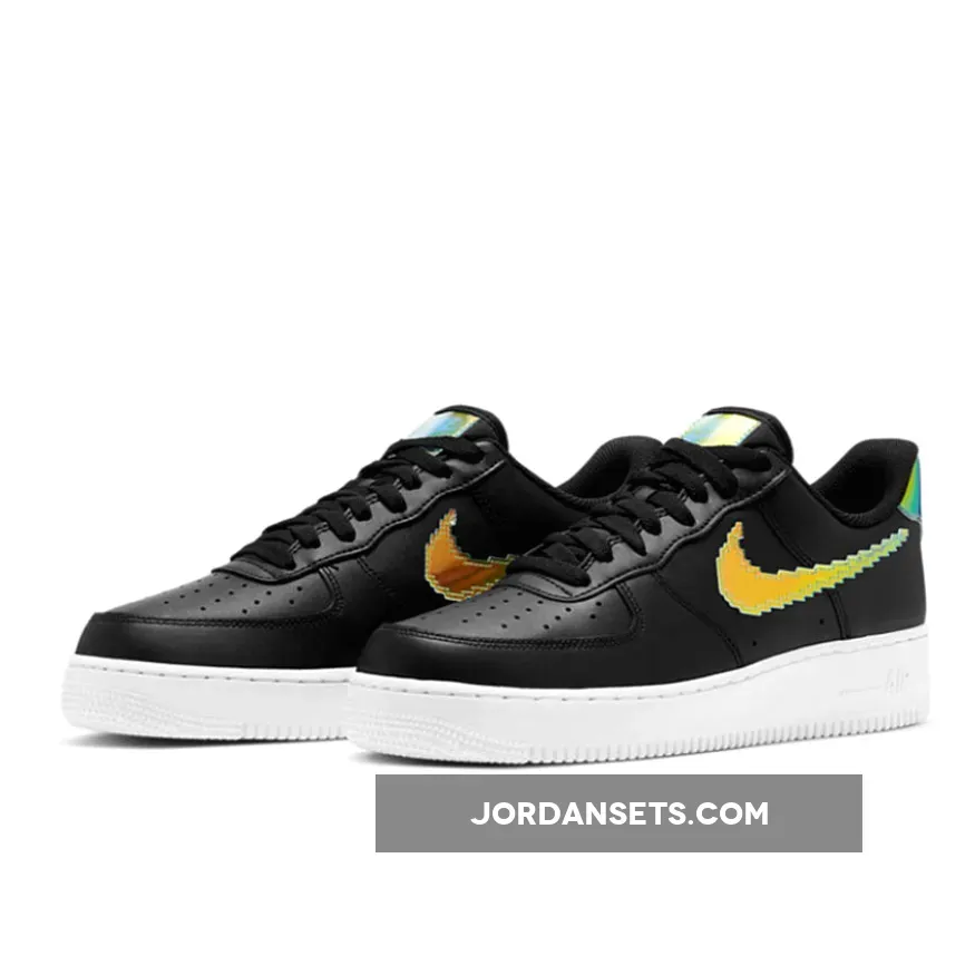 Nike Air Force 1 Iridescent Pixel CV1699-002 #nike air force pixel black
