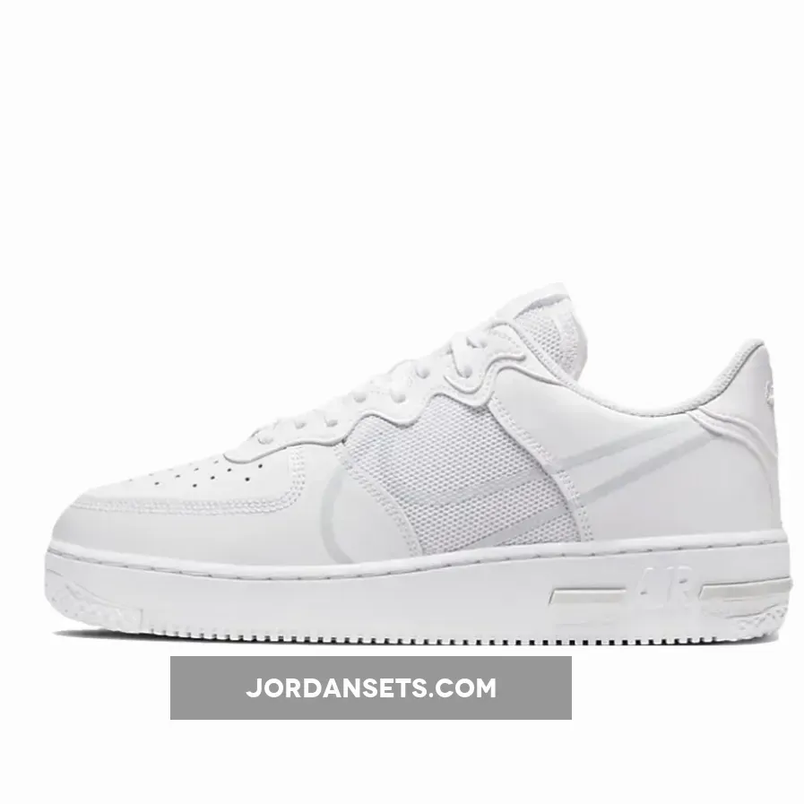 Nike Air Force 1 React D/MS/X in 'White/Pure Platinum' - nike air force 1 low react