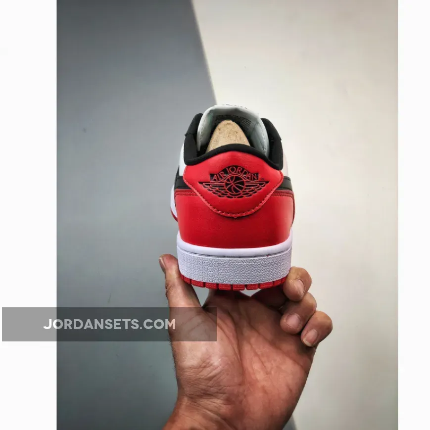 Air Jordan 1 Low OG 'Black Toe' White/Black-Varsity Red jordan 11 house shoes