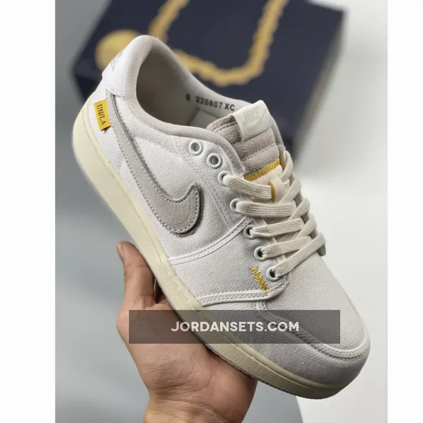 Union x AJKO 1 Low White/Sail-University Gold-Neutral Grey DO8912-101 / union ko