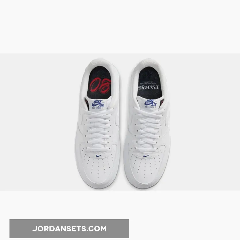 Nike Air Force 1 Low 'NBA Paris' White/University Red-Rush Blue CW2367-100 #air force 1 paris