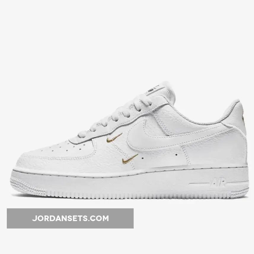 Nike Air Force 1 Gold Mini Swoosh White Metallic Gold CT1989-100 Online