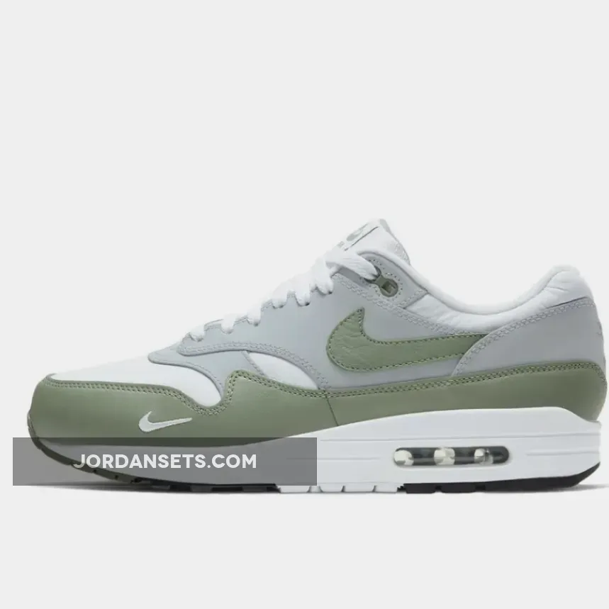 Nike Air Max 1 White/Spiral Sage-Wolf Grey-Black DB5074-100 / air max 1 sage