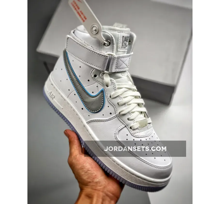 Nike Air Force 1 High 'Dare To Fly' White/Metallic Silver FB1865-101 nike air force 1 high dare to fly