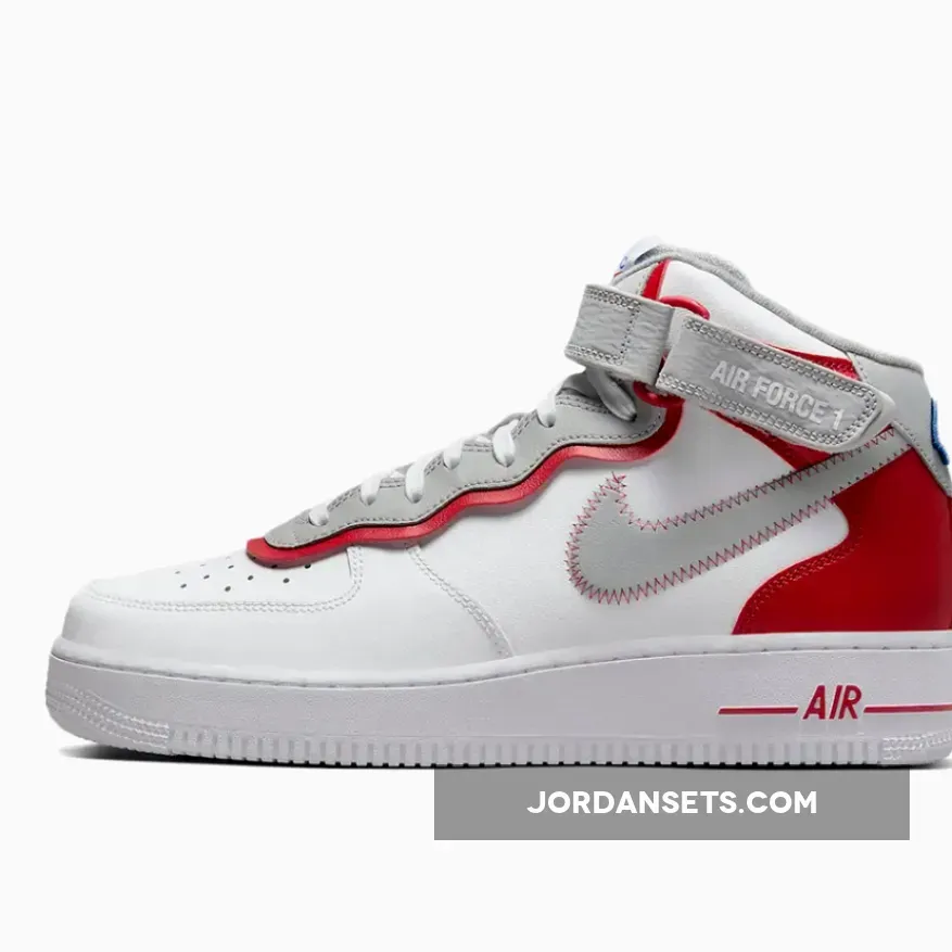 Nike Air Force 1 Mid Athletic Club White Red WMNS DH7451-100 / air force 1 mid grey red