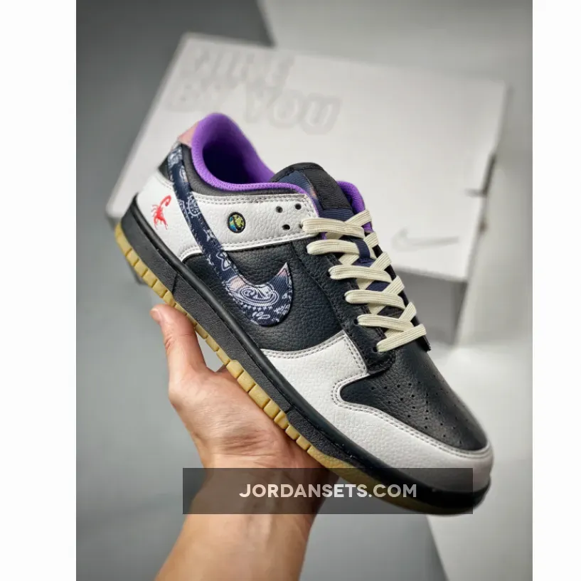 Nike Dunk Low Black White Purple 1680452868 To Buy