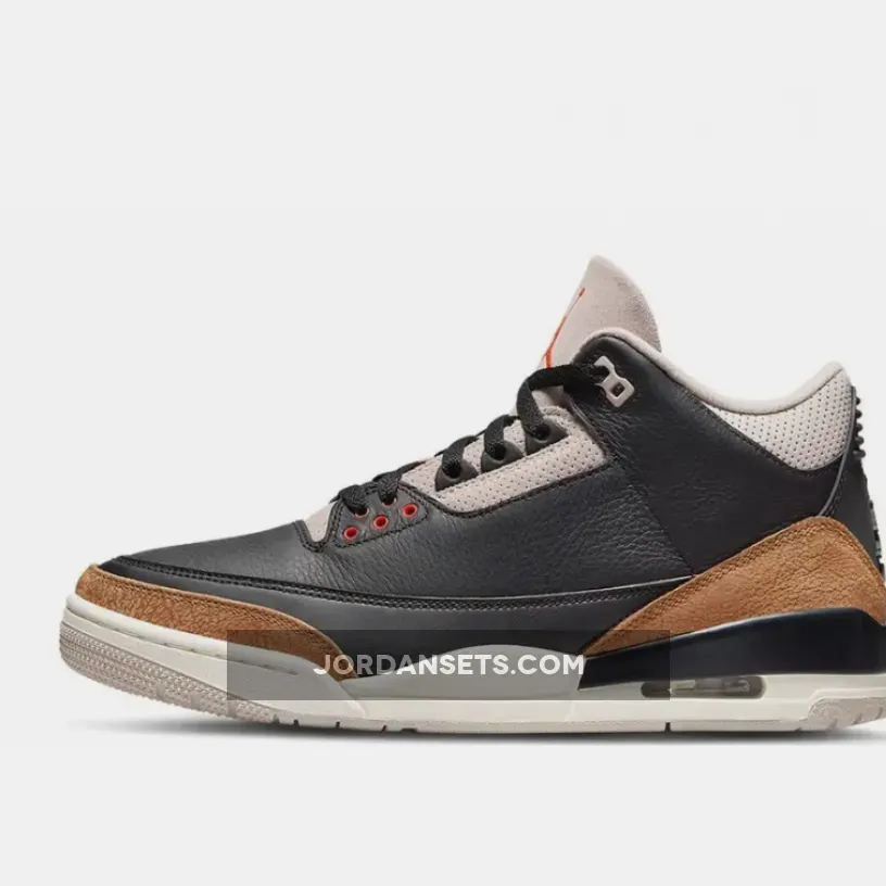 Air Jordan 3 'Desert Elephant' Black/Rush Orange /Fossil Stone/Sail - shirts to match desert elephant jordan 3