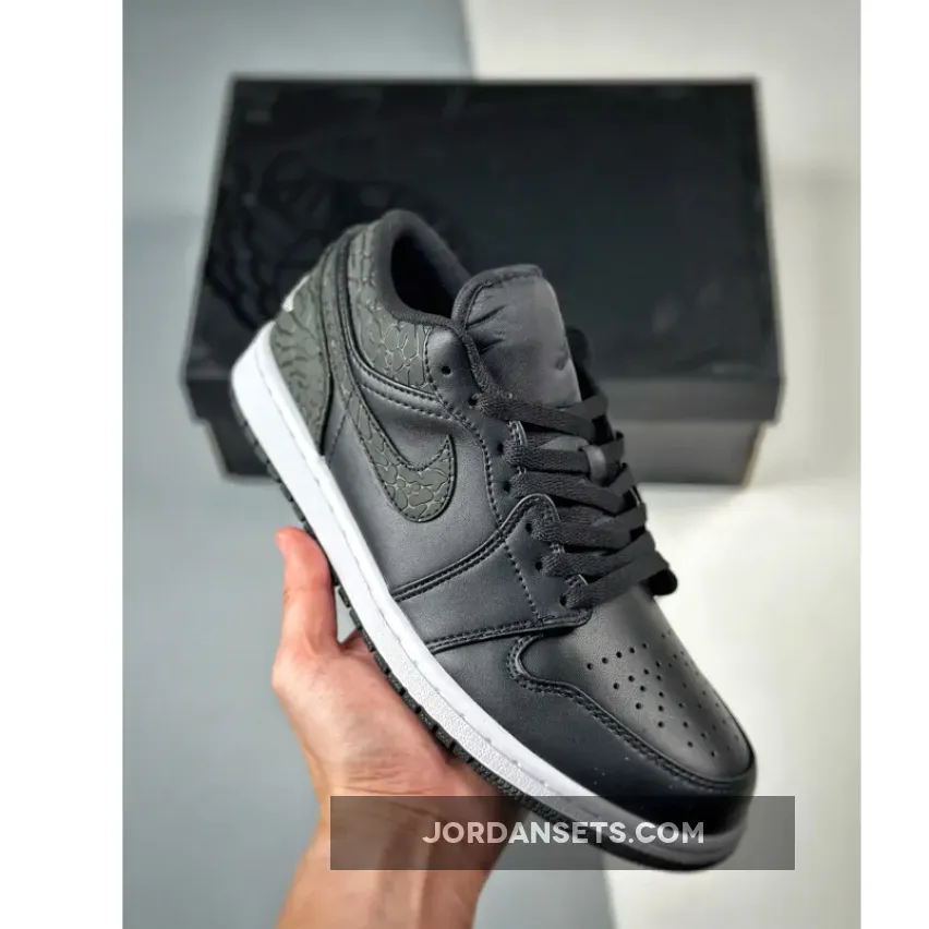Air Jordan 1 Low Black Elephant - Jordan 1 Black Elephant