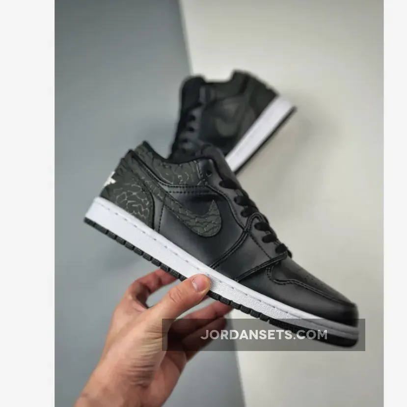 Air Jordan 1 Low Black Elephant - Jordan 1 Black Elephant