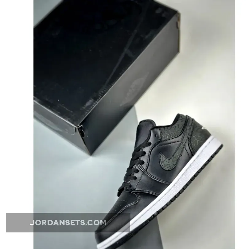 Air Jordan 1 Low Black Elephant - Jordan 1 Black Elephant