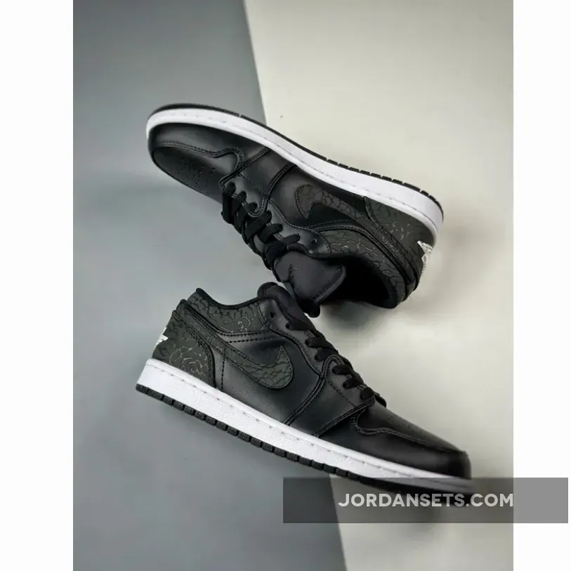 Air Jordan 1 Low Black Elephant - Jordan 1 Black Elephant