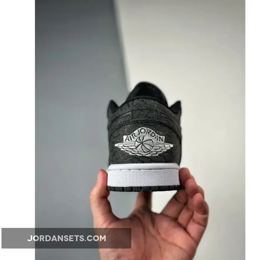 Air Jordan 1 Low Black Elephant - Jordan 1 Black Elephant