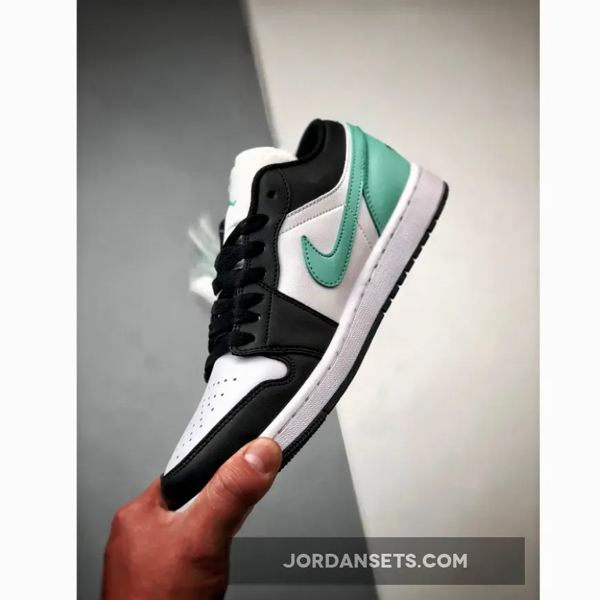 For Sale Air Jordan 1 Low White/Black-Green Glow 553558-131 For Sale Air Jordan 1 Low White/Black-Green Glow 553558-131