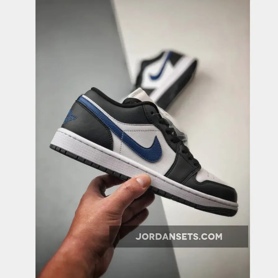 Air Jordan 1 Low Anthracite Industrial Blue-neutral Grey-white Restock