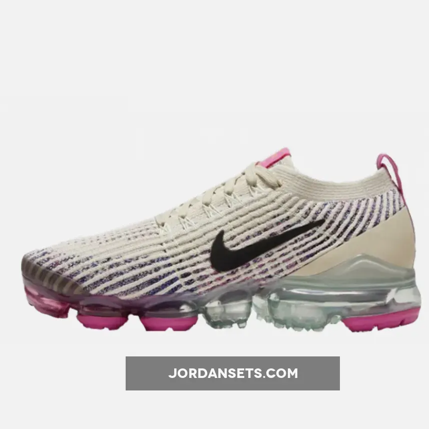 Nike Air VaporMax Flyknit 3 Fossil Fire Pink For Womens AJ6910-201 Outlet