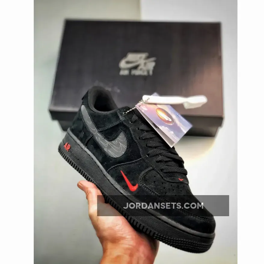 Nike Air Force 1 Low Black Light Crimson DZ4514-001