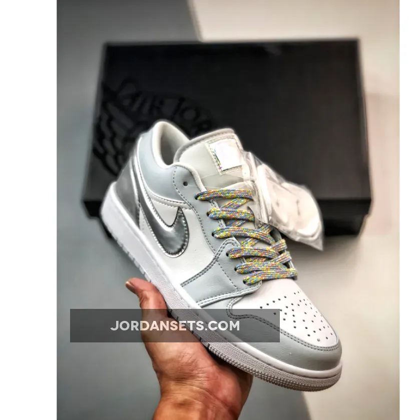 Air Jordan 1 Low Tear-Away Grey White | AWAY SILVER