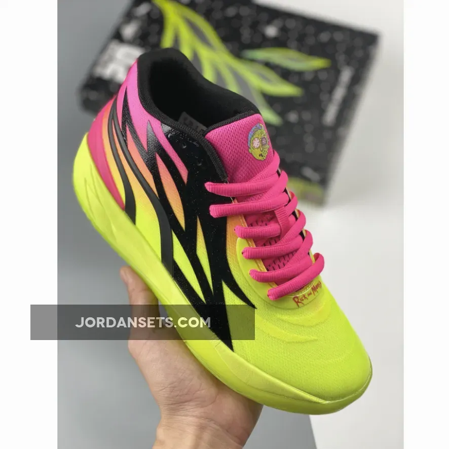 Rick And Morty x Puma MB.02 Safety Yellow/Elektro Green - lamelo 2.0 slime