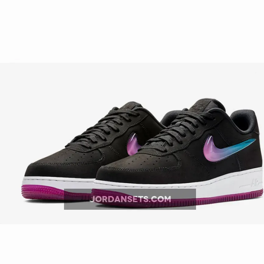 Nike Air Force 1 PRM 'Jelly Jewel' Active Fuchsia With Oversized Swoosh Logo AT4143-001 For Sale