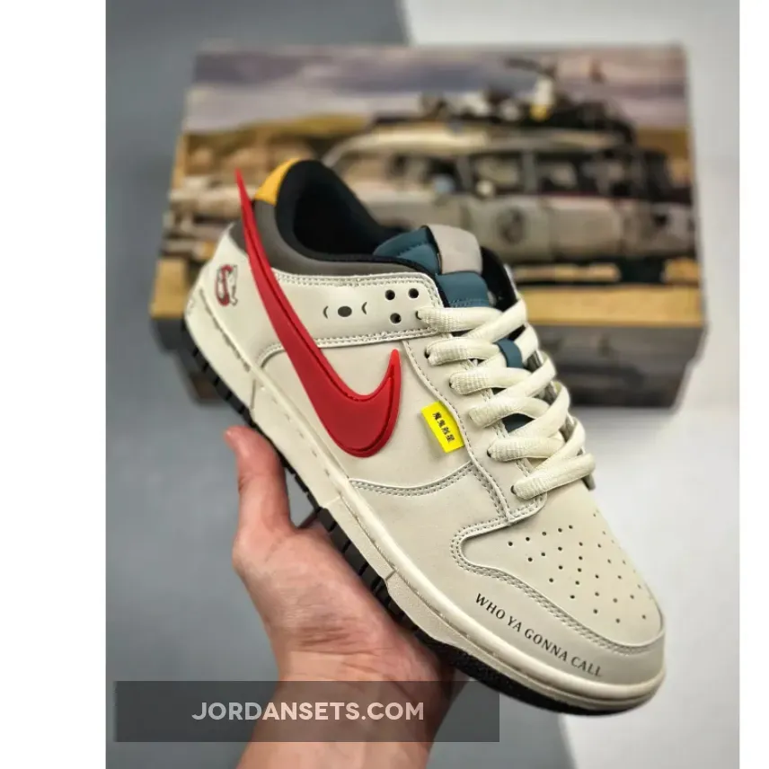 Ghostbusters x Nike Dunk Low Sail Red Black | ghost buster shoes