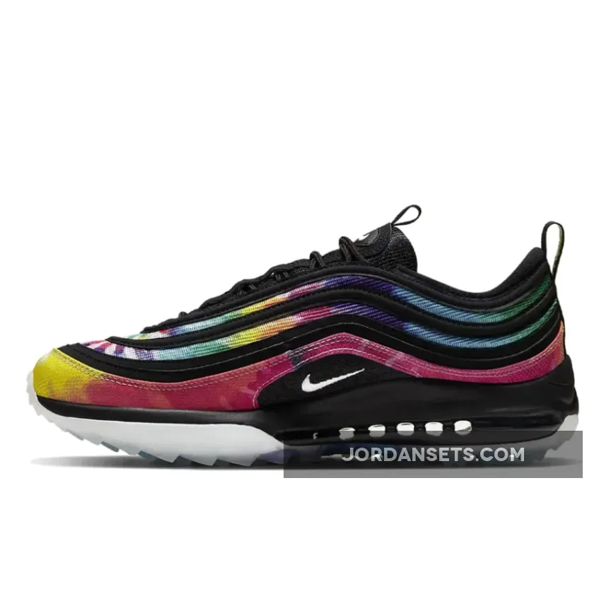 Nike Air Max 97 Golf 'Black Tie-Dye' Multi-color CK1219-001 #air max 97 tie dye