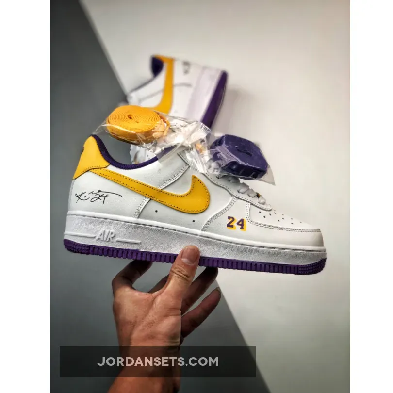Nike Air Force 1 Low 'Laker 24' White Purple - Laker Air Force 1 1680455432