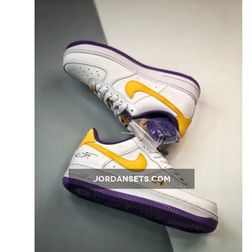 Nike Air Force 1 Low 'Laker 24' White Purple - Laker Air Force 1 1680455432