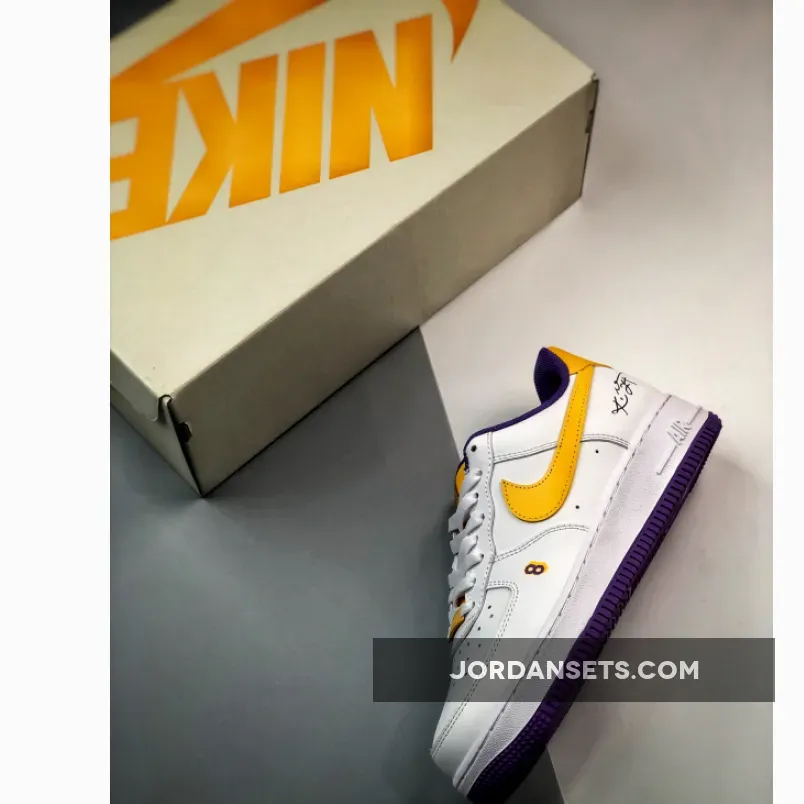 Nike Air Force 1 Low 'Laker 24' White Purple - Laker Air Force 1 1680455432