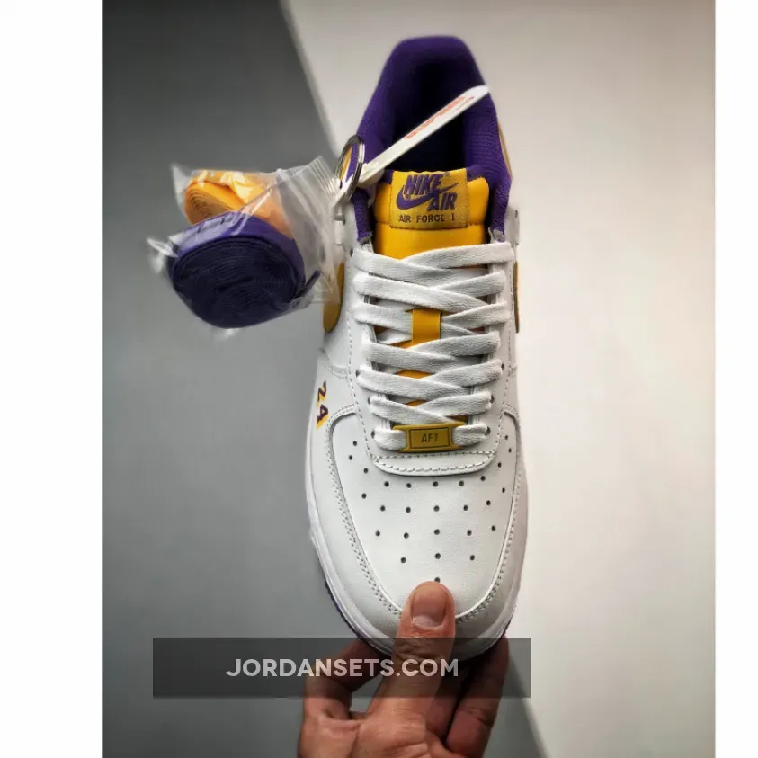 Nike Air Force 1 Low 'Laker 24' White Purple - Laker Air Force 1 1680455432