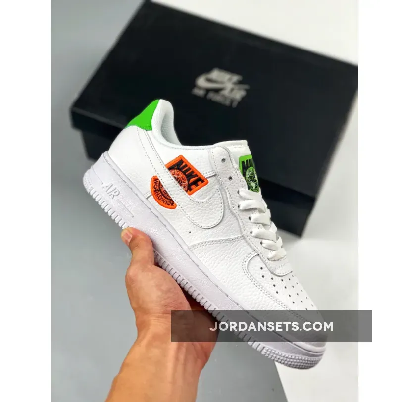 Nike Air Force 1 Low Worldwide White/Dark Crimson-Green CT1414-100