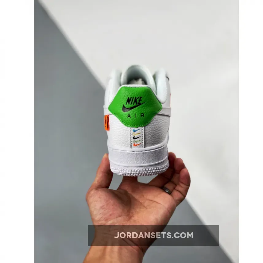 Nike Air Force 1 Low Worldwide White/Dark Crimson-Green CT1414-100