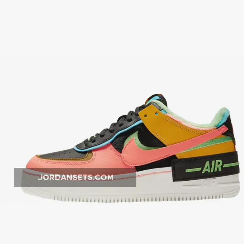 Nike Air Force 1 Shadow SE Solar Flare CT1985-700 #solar flare x green shadow