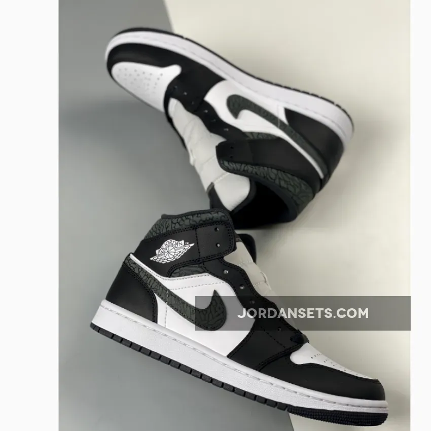 Air Jordan 1 Mid SE 'Panda Elephant' Black White J1 Elephant Air Jordan 1 Mid SE 'Panda Elephant' Black White J1 Elephant