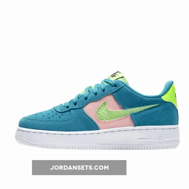 Nike Air Force 1 LV8 GS Oracle Aqua For Womens CJ4093-300 #transparent air force 1