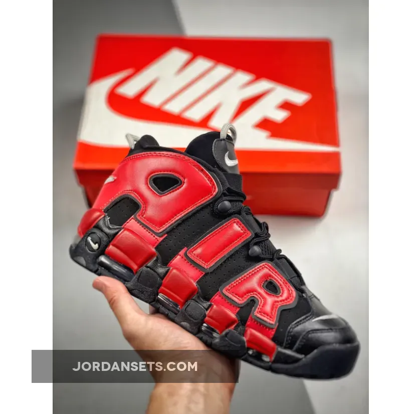 Nike Air More Uptempo Black/University Red-White DJ4400-001 - black and red uptempo men's