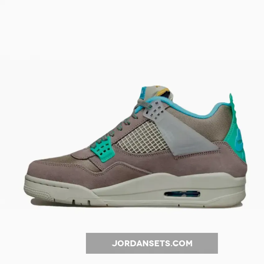 Union X Air Jordan 4 '30th Anniversary' AJ4 Taupe Haze/Blue Fury-Khaki-Roma Green #union la x air jordan 4 retro 'taupe haze'