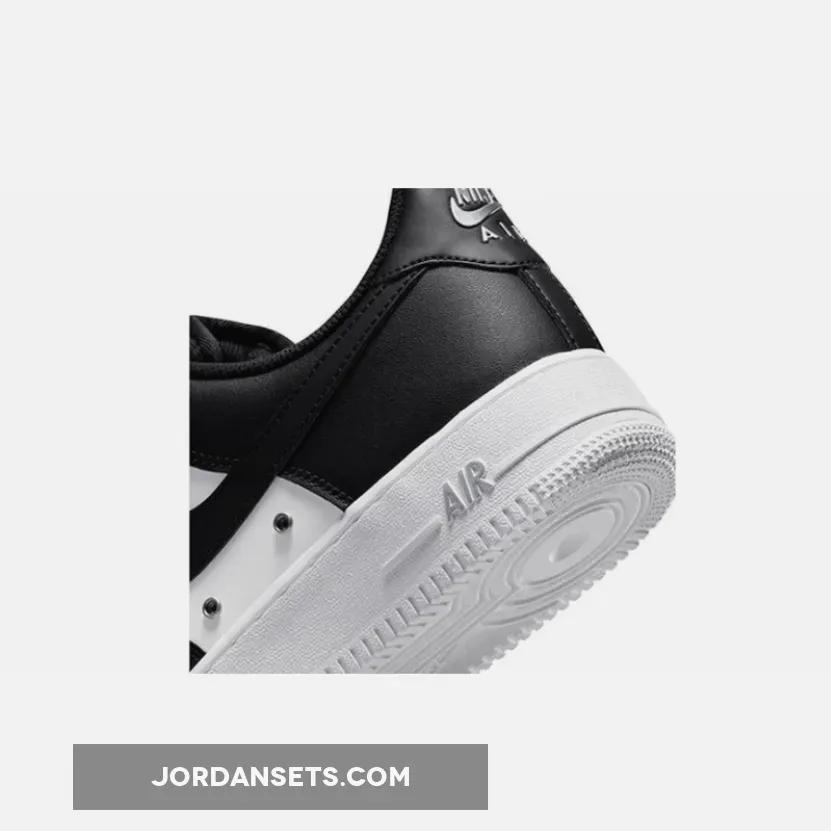 Nike Air Force 1 Low Snap Button Bling White Black DA8571-001 air force snap
