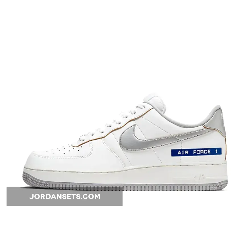 Nike Air Force 1 Low 'Label Maker' White Silver - air force maker