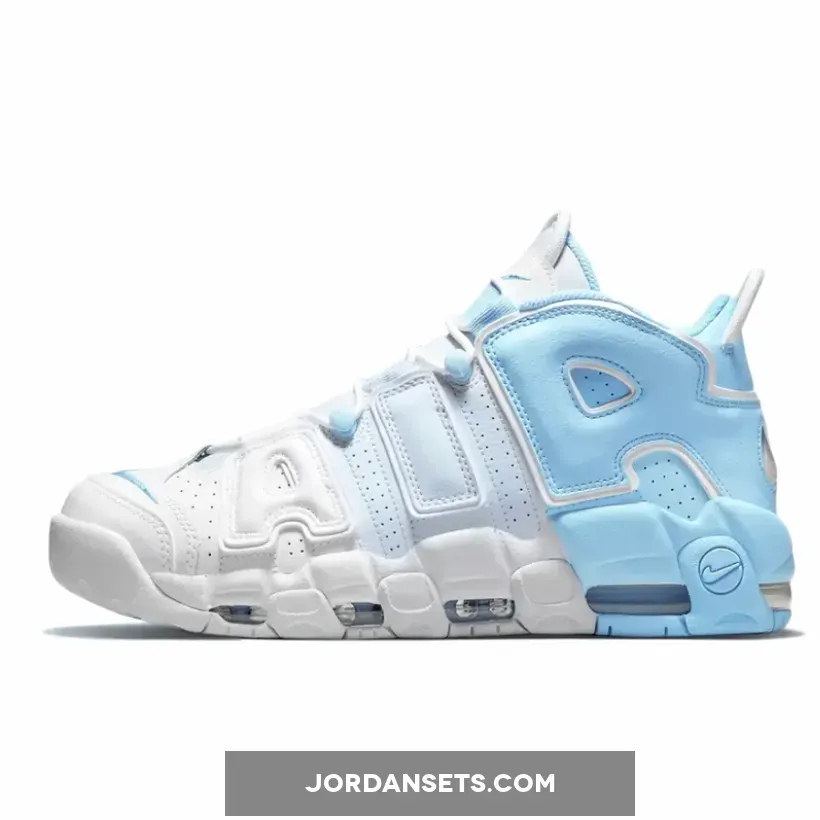 Nike Air More Uptempo White/Football Grey/Psychic Blue #grey and blue uptempo