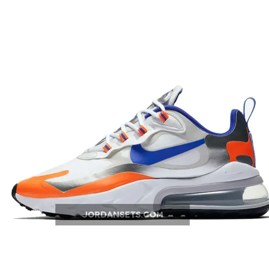 Nike Air Max 270 React 'Knicks' White/Racer Blue/Flash Crimson #orange 270