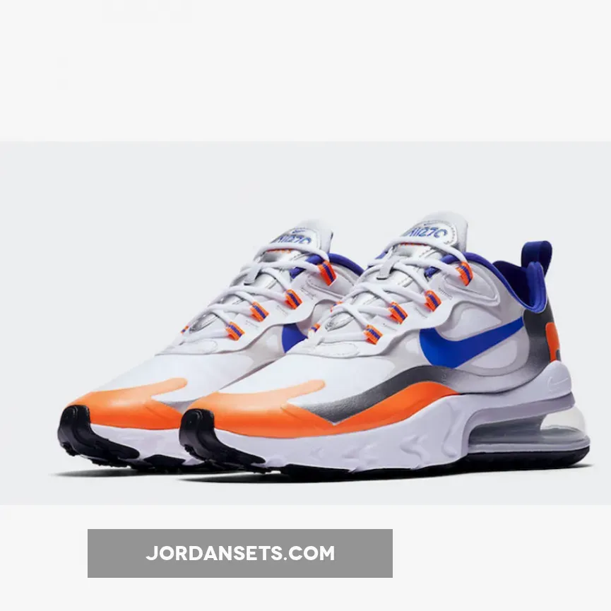Nike Air Max 270 React 'Knicks' White/Racer Blue/Flash Crimson #orange 270