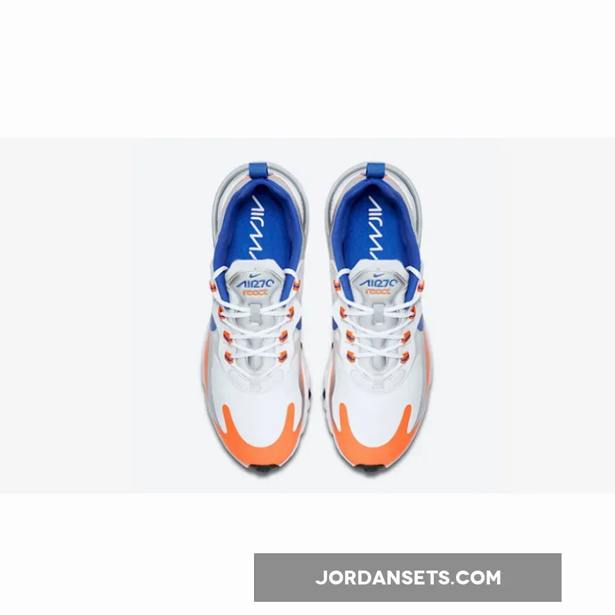 Nike Air Max 270 React 'Knicks' White/Racer Blue/Flash Crimson #orange 270