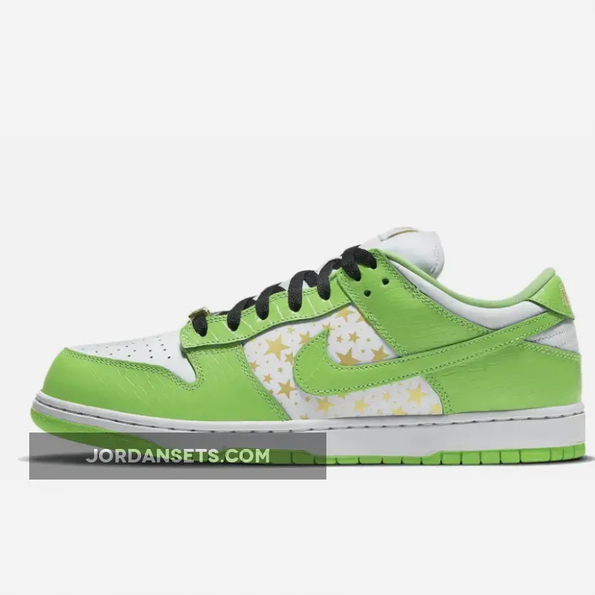 Supreme x Nike SB Dunk Low Stars Mean Green DH3228-101 - nike dunk low stars