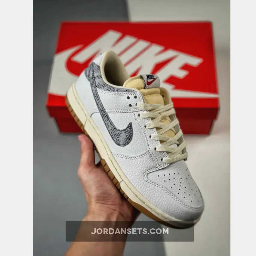 Denim Nike / Nike Dunk Low Washed Denim White/Gym Red-Midnight Navy